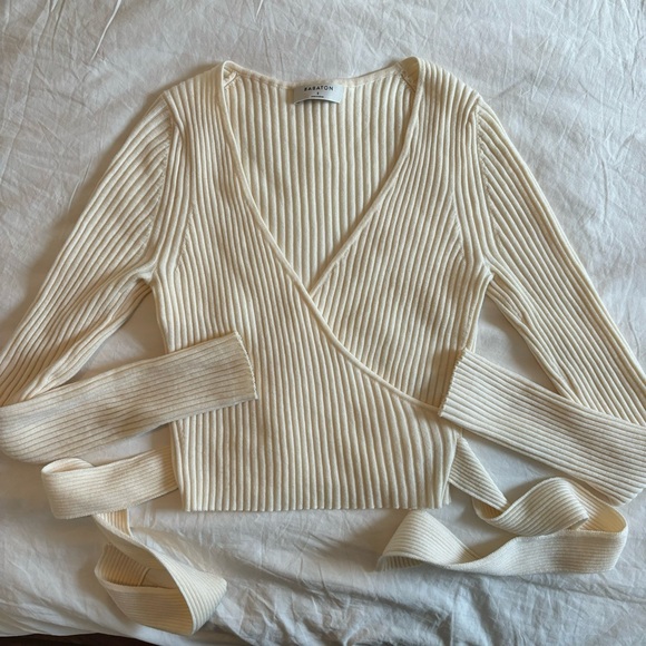 Merino Wool Babaton Wrap Top - Picture 4 of 6